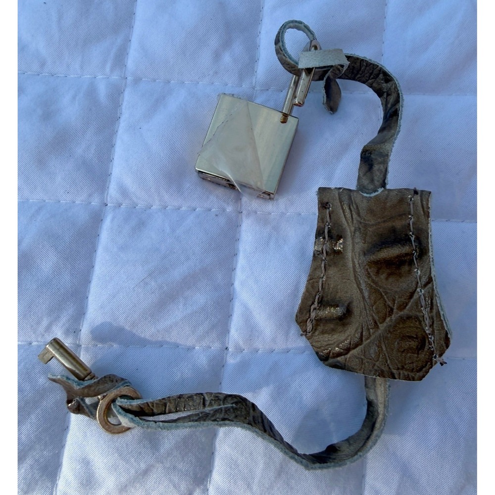 Borse in Pelle Italian Genuine Leather Croc-Embossed Bag Functional Lock‎ & Key - Picture 13 of 16